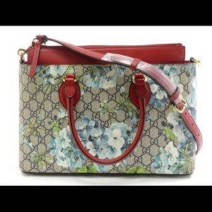 Gucci Floral Print Women's Bag - Red and Blue
